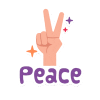 Selembung cool peace hand selembung Sticker