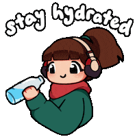 Stay Hydrated Sticker by Lofi Girl