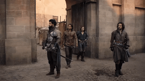 the musketeers making an entrance GIF by BBC First Australia