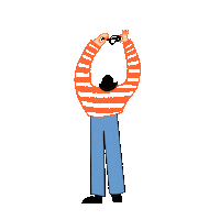 Eyes Orange Sticker by IOLLA