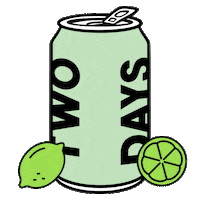 TwoDaysDrinks hard seltzer vodka soda two days vodka lime Sticker