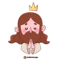 Maiilustra jesus animaceu Sticker