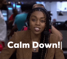 Sit Down No GIF by Renee Montgomery