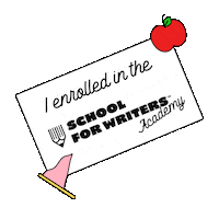 SchoolforWriters fun school colorful apple Sticker