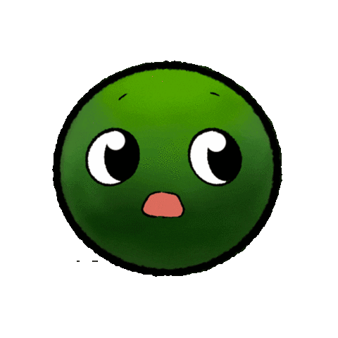 mossamigos concerned uh-oh mossy marimo Sticker
