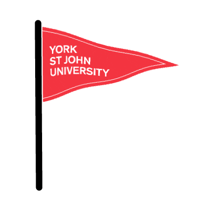 York St John Flag Sticker by York St John University