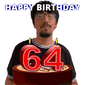 64Th Birthday Sticker