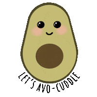Avocado Cuddle Sticker