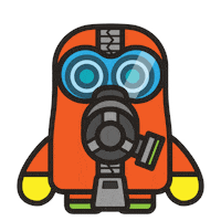 Orange Co2 Sticker