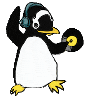 palmfmwithyukamaya dj penguin かわいい ペンギン Sticker