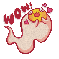 Ghost Egg Sticker by KimothyWuArt