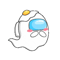 Ghost Egg Sticker by NiaGichi