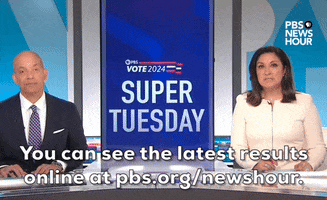 Super Tuesday Election GIF by PBS NewsHour