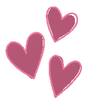 clairehammonddesign love heart pink hearts Sticker