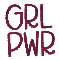 clairehammonddesign girl pink power girl power Sticker