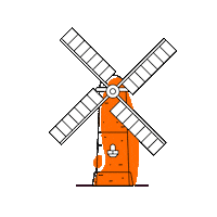 OneHollandVillage windmill hv ohv onehollandvillage Sticker