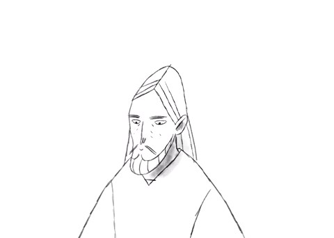 whitepaper; jesus; smile; 2danimation; shadows; shortfilm GIF