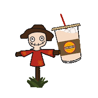 JavaMoesCoffeeCompany halloween coffee spooky spoopy Sticker