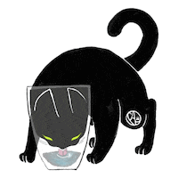 loeblich cat water kitty gato Sticker