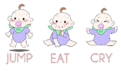 Jumpeatcry baby jump crying shopping Sticker
