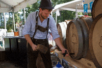 Hardywood oktoberfest lederhosen hardywood barrel tapping GIF