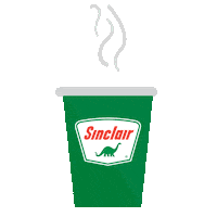 Sinclair_Oil coffee dino warm up sinclair Sticker