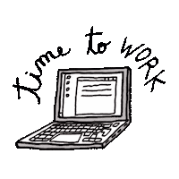 Time To Work Sticker by RainToMe