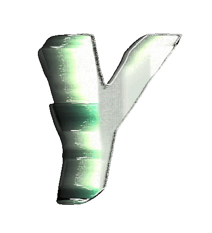 Glitch Alphabet Sticker by #BASILIO