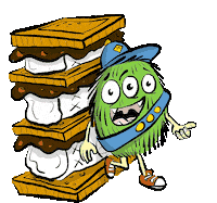 monstersrulebooks thumbs up eating eat monsters Sticker