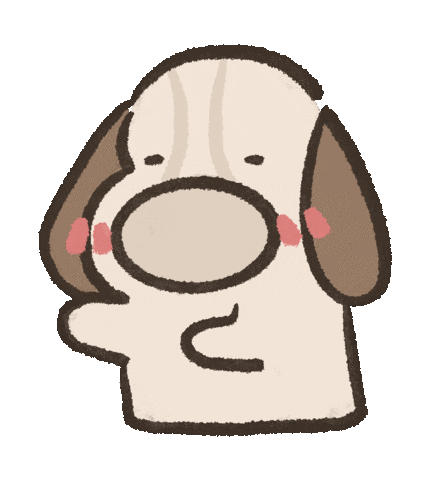 gou_gie dog puppy come go away Sticker