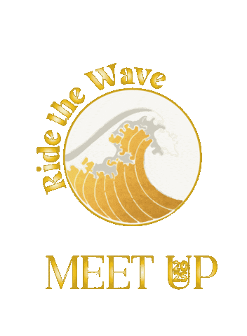 Ride The Wave Meet Up Sticker by Roberta Torresan