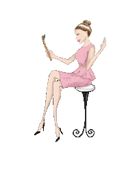 ani chic on paper Sticker