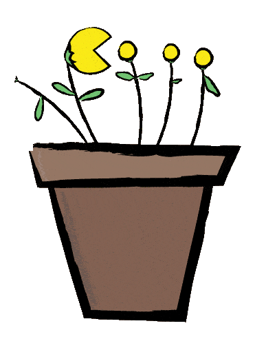 Eat Pac Man Sticker by Sam Omo