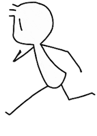 kokira giphyupload fun kawaii run Sticker