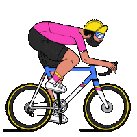 Bicycling Grand Tour Sticker by Lazy Daisy Kennedy