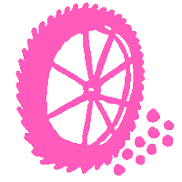 radicaladventureriders cycling bicycle wheel tire Sticker