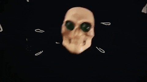skull gas mask GIF by Charlie Mars