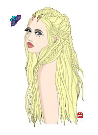 Girl Hair Sticker by AnnikaSylte
