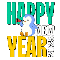 New Year Penguin Sticker by Pudgy Penguins
