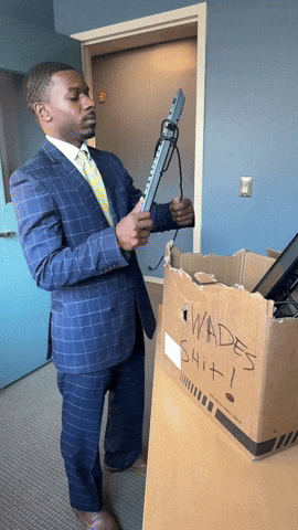 TheWadeEmpire2 office hit keyboard smack GIF