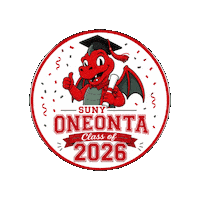 Red Dragons Spring Sticker by SUNY Oneonta