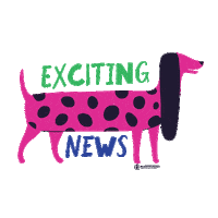 Dog News Sticker by Black Owl Design