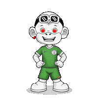 Super Eagles Green Jersey Sticker by Zhot Shop