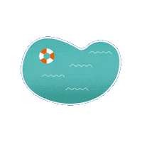 Dip In The Pool Swimming Sticker by Amy Jack