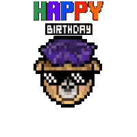 Happy Birthday Top Sticker