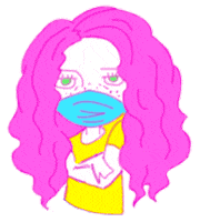 Bored Pink Sticker
