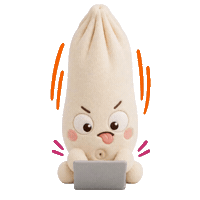 maskoai reaction working chat writing Sticker