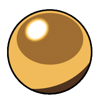 Glowing Golden Ball Sticker