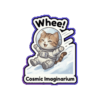 Silly Cat Winter Fun Sticker