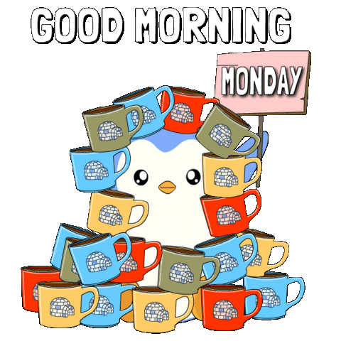 Good Morning Coffee Sticker by Pudgy Penguins